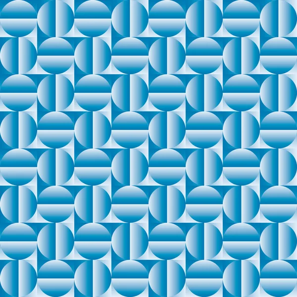 Patrón con cuadrados de color azul noche y círculos efecto grano de café — Vector de stock