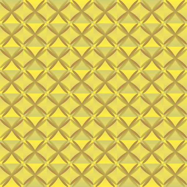 Modèle fantaisie tribale avec des éléments marron vert et jaune — Image vectorielle