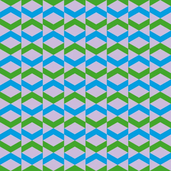 Patrón con formas geométricas verde violeta y azul — Vector de stock