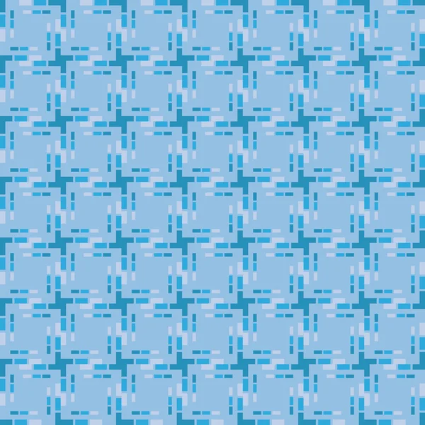 Geometriai mintás hatállyal kék négyzetek és téglalapok pixel — Stock Vector
