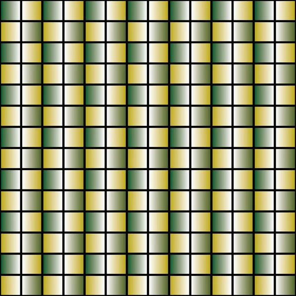 Patrón abstracto con efecto de píxel de cuadrados verdes oscuros de anuncio claro — Vector de stock