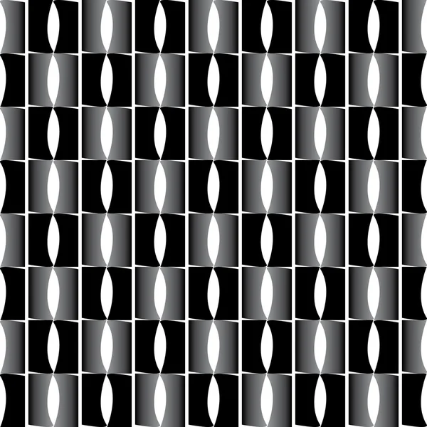 Patrón abstracto con efecto reflejo de decoraciones en blanco y negro — Archivo Imágenes Vectoriales