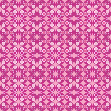 Geometrik eğlenceli desen olan pembe daireler