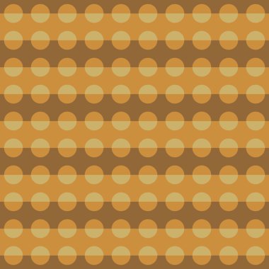 Kahverengi ve turuncu yuvarlak şekiller ile geometrik desen