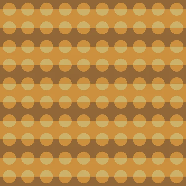 Motif géométrique aux formes circulaires marron et orange — Image vectorielle