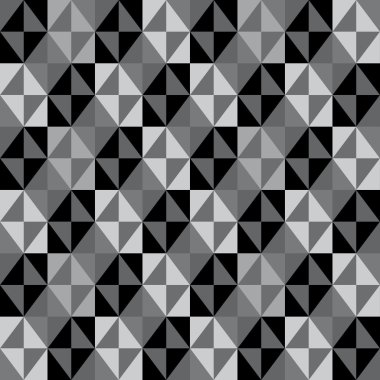 Geometrik eğlenceli desen inci gri ve siyah elmas ile