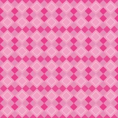 Geometrik eğlenceli desen ile pembe ve mor rhombus