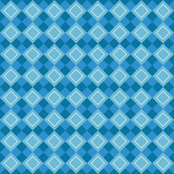 Patrón geométrico divertido con rombo azul claro y oscuro — Vector de stock
