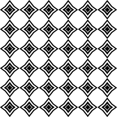 Beyaz arka plan üzerinde beyaz ve Siyah Baklava şekilleri ile desen