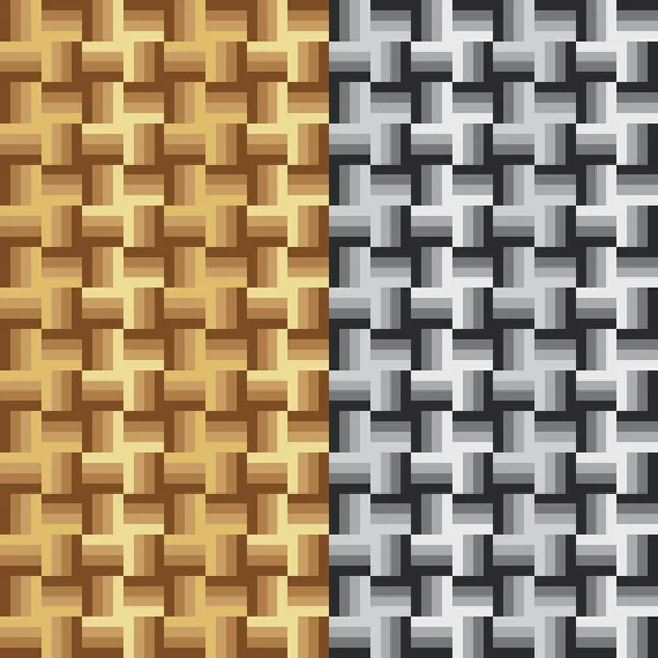İki gri ve kahverengi geometrik desenler ayarla