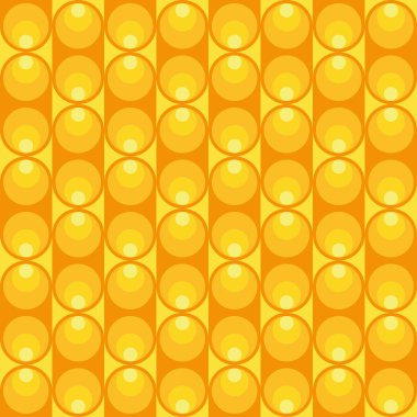 Turuncu ve sarı renkli daireler ile geometrik desen