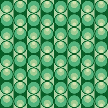 Koyu ve açık yeşil daireler ile geometrik desen