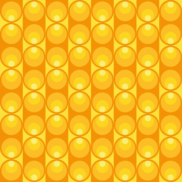 Modèle géométrique avec des cercles orange et jaune — Image vectorielle