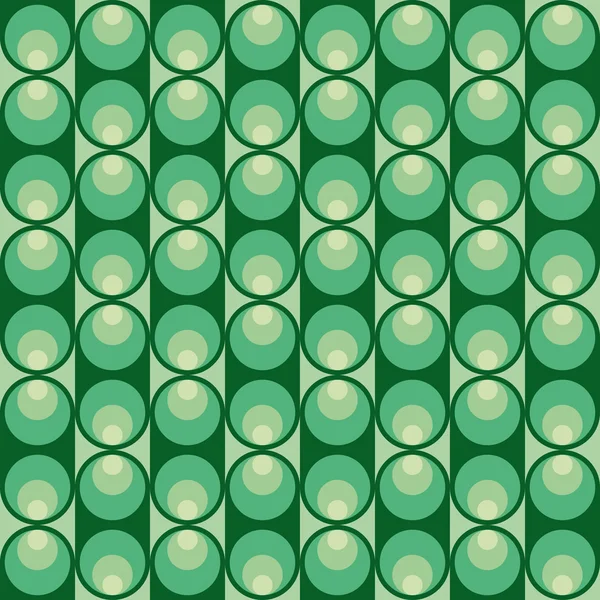 Patrón geométrico con círculos de color verde oscuro y claro — Vector de stock