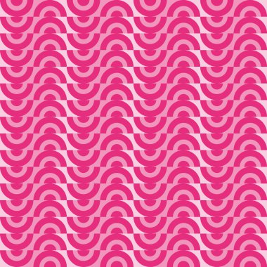 Pembe semicircles ile geometrik desen