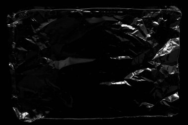 Siyah Arkaplan ile Plastik Paket Dokusu