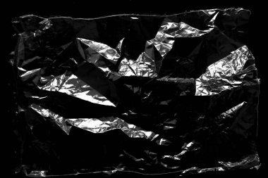 Siyah Arkaplan ile Plastik Paket Dokusu