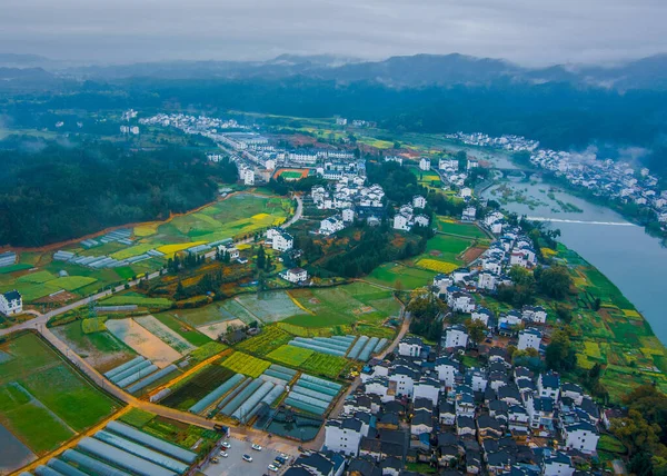 Primavera Paisaje Rural Wuyuan Provincia Jiangxi China Una Escena Idílica —  Fotos de Stock