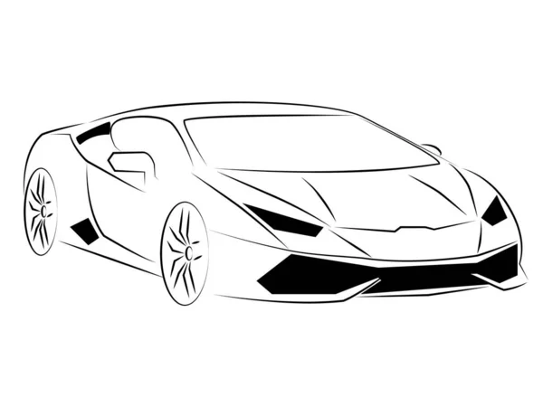 Car Contour Vector — Stock Photo, Image