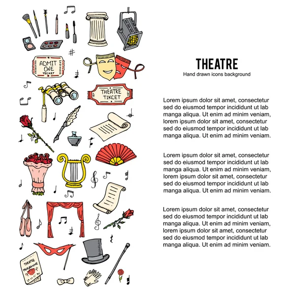 Theatre set color — Stockový vektor