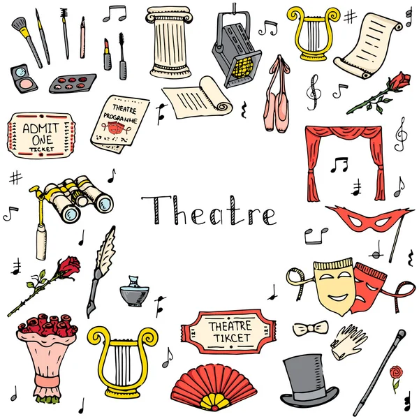 Theatre set color — 스톡 벡터