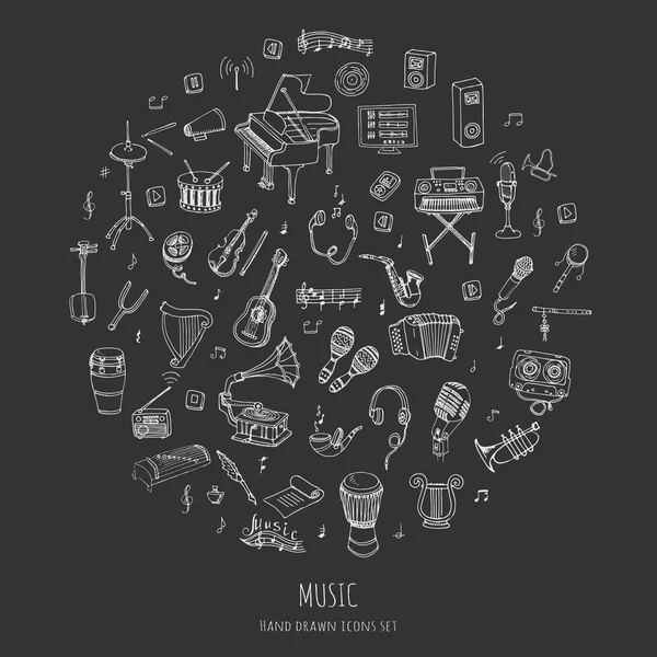 Conjunto de iconos musicales — Vector de stock