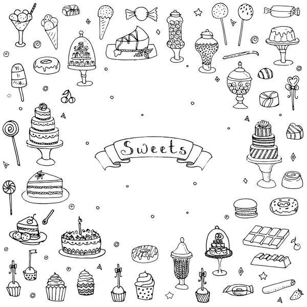 Sweets icons set — Stock Vector