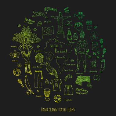Brezilya Icons set