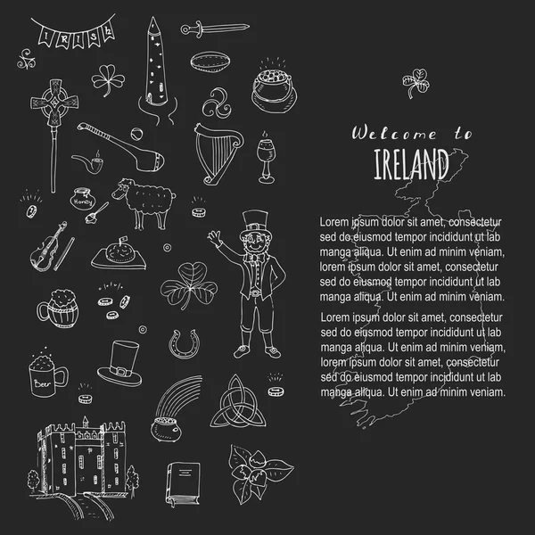 Ierland Icons set — Stockvector