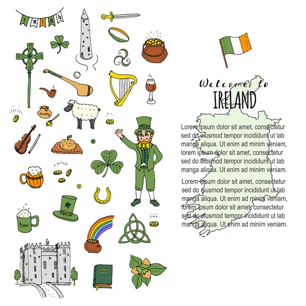 Набір іконок Ірландії — стоковий вектор