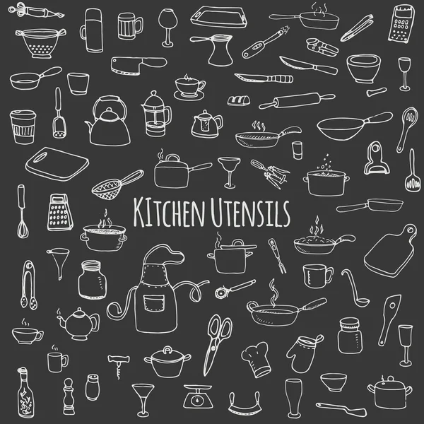Utensilios de cocina conjunto — Archivo Imágenes Vectoriales