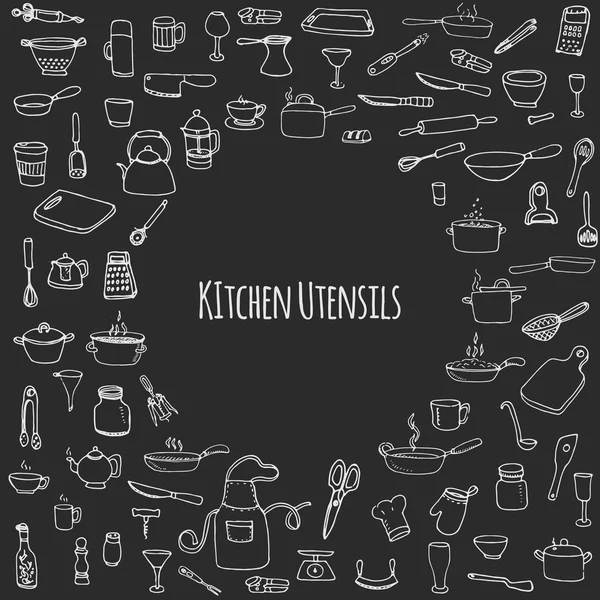 Ustensiles de cuisine ensemble — Image vectorielle