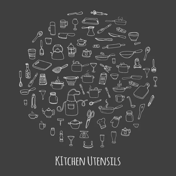 Küchenutensilien Set — Stockvektor