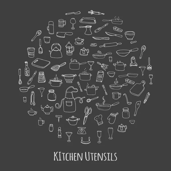 Utensilios de cocina conjunto — Archivo Imágenes Vectoriales