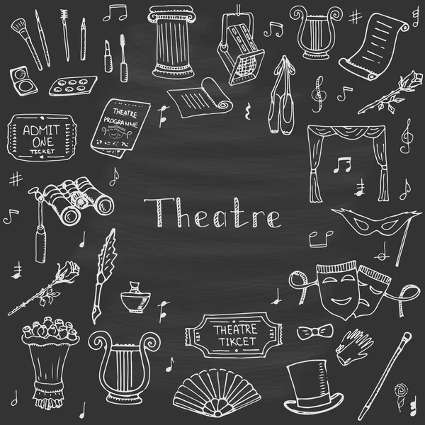 Conjunto de iconos de teatro — Vector de stock