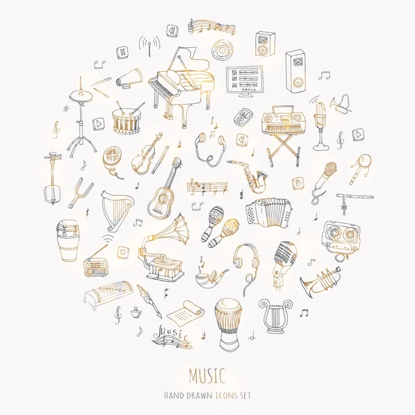 Ensemble d'icônes de musique — Image vectorielle
