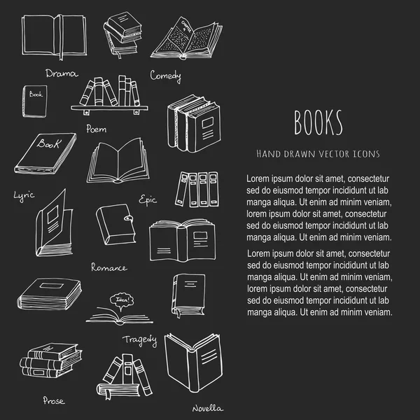 Livros e leitura — Vetor de Stock