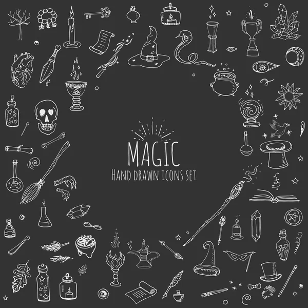 Zestaw ikon magia — Wektor stockowy