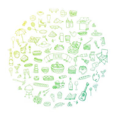 Piknik Icons set