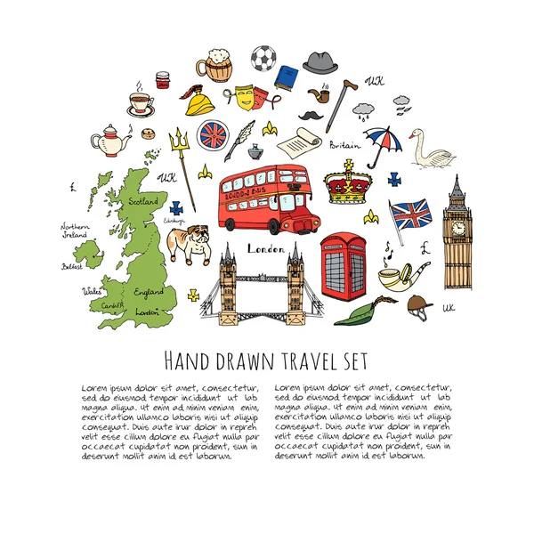 Londen icons set — Stockvector