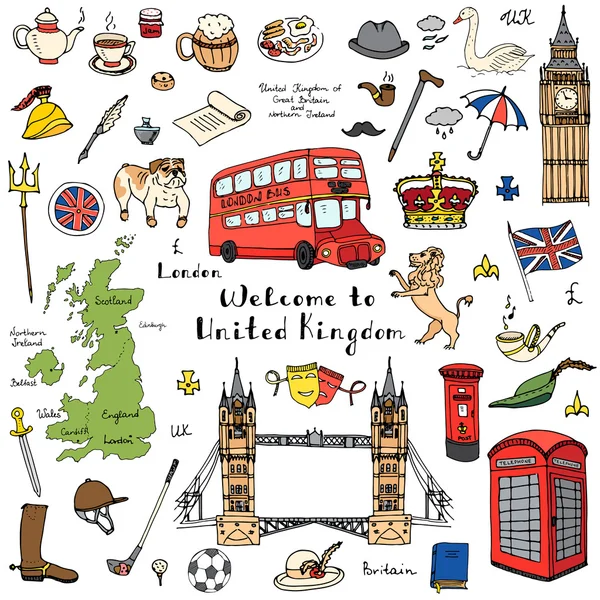 Londen icons set — Stockvector