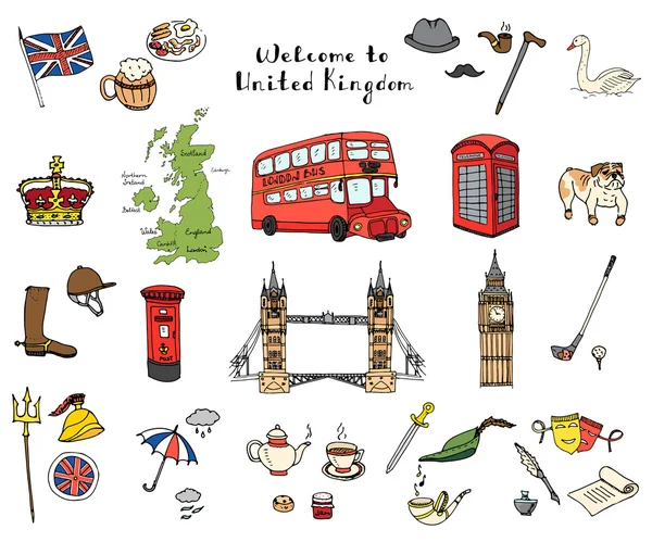 Набор иконок Лондона — стоковый вектор
