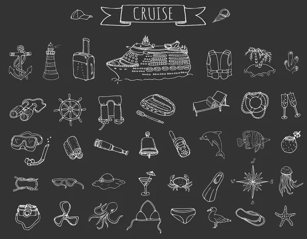 Cruise icons set — Stockvector