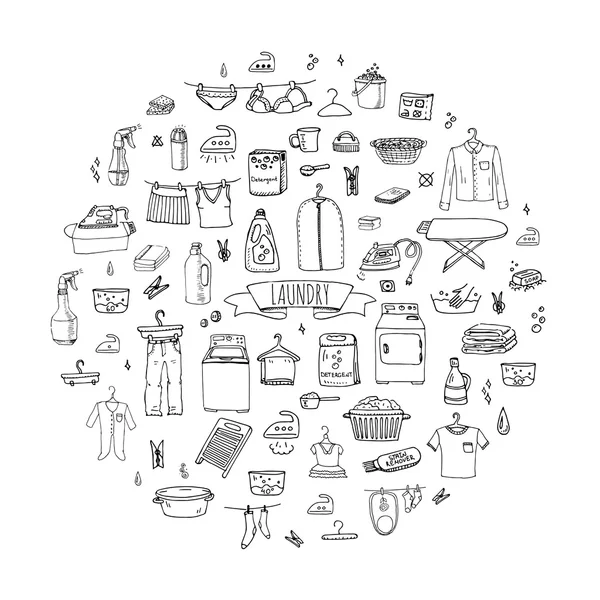 Laundry icons set — Stock Illustration Laundry icons set Stock Vector