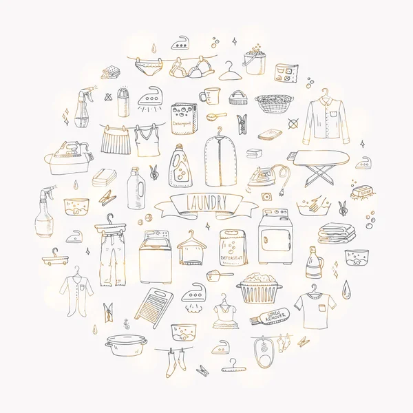 Laundry icons set — Stock Illustration Laundry icons set Royalty Free Stock Illustrations