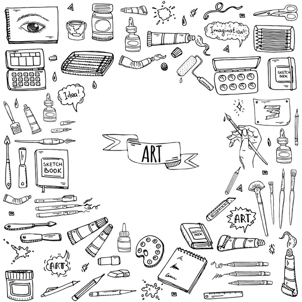 Art tools set — Stock Vector