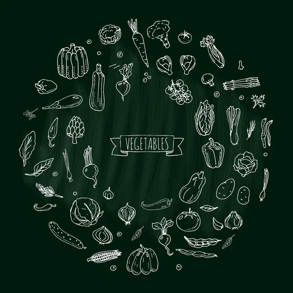 Conjunto de iconos de verduras — Vector de stock