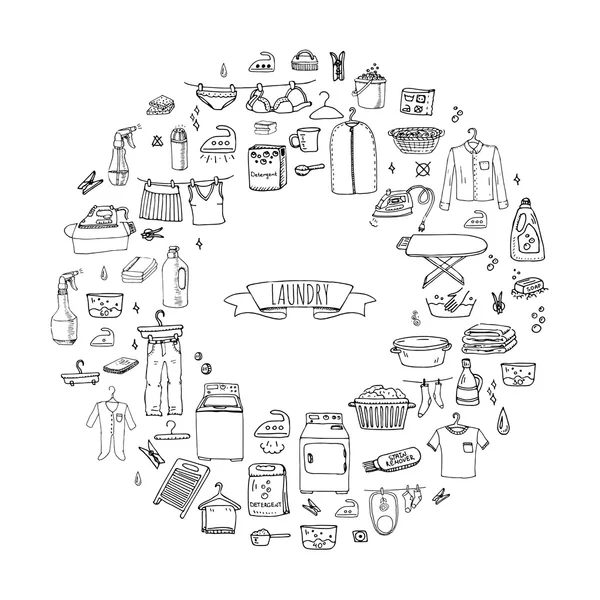 Laundry icons set — Stock Illustration Laundry icons set Stock Illustration