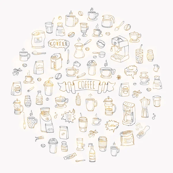 Set de iconos de café — Vector de stock