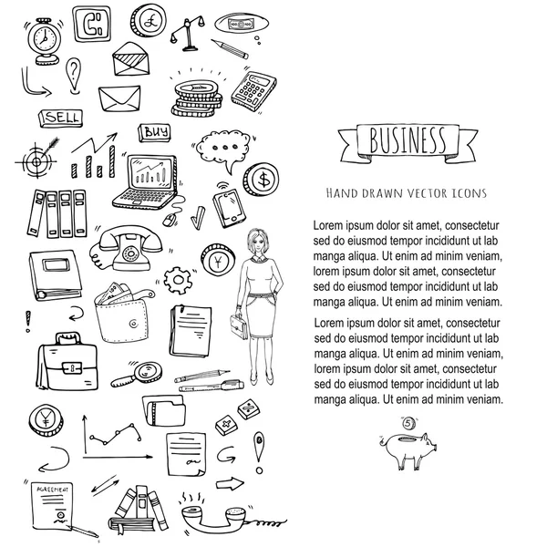 Icônes d'affaires ensemble — Image vectorielle